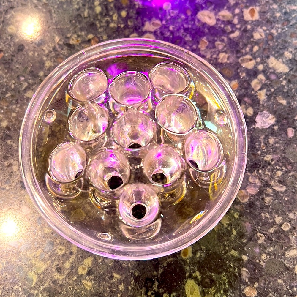 Vintage glass flower frog